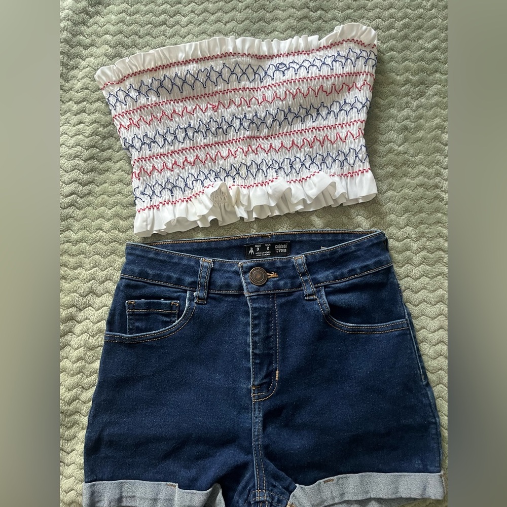 Top and shorts
